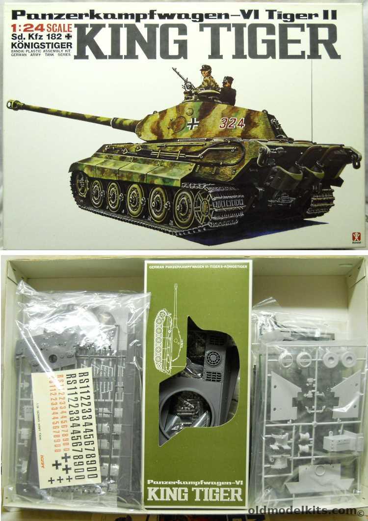 Bandai 1/24 King Tiger Panzerkampfwagen VI Tiger II Sd.Kfz. 182 - (Panzer VI ), 8217-2500 plastic model kit